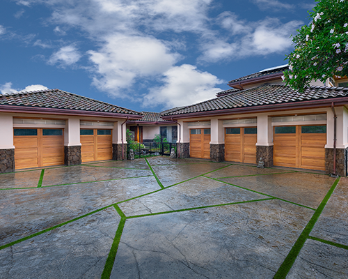 image of garage door installation on home